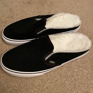 Vans fur lined mules